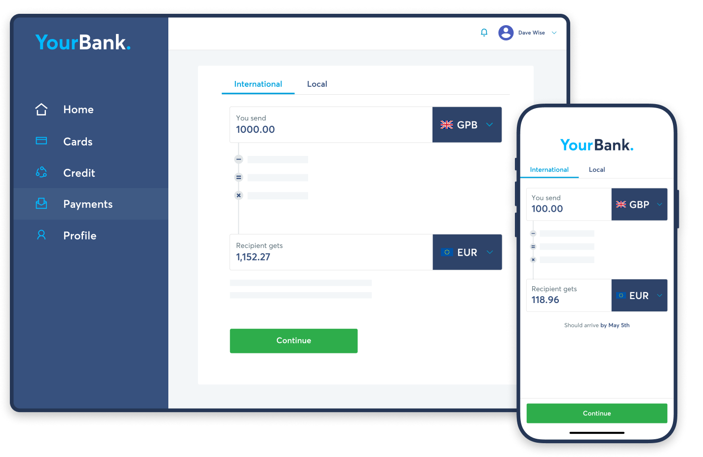 Integrate the Wise payments network into your bank Wise Platform